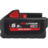 Milwaukee M18 HB5.5 18v Cordless High Output Li-ion Battery 5.5ah Milwaukee M18 HB5.5 18v Cordless High Output Li-ion Battery 5.5ah