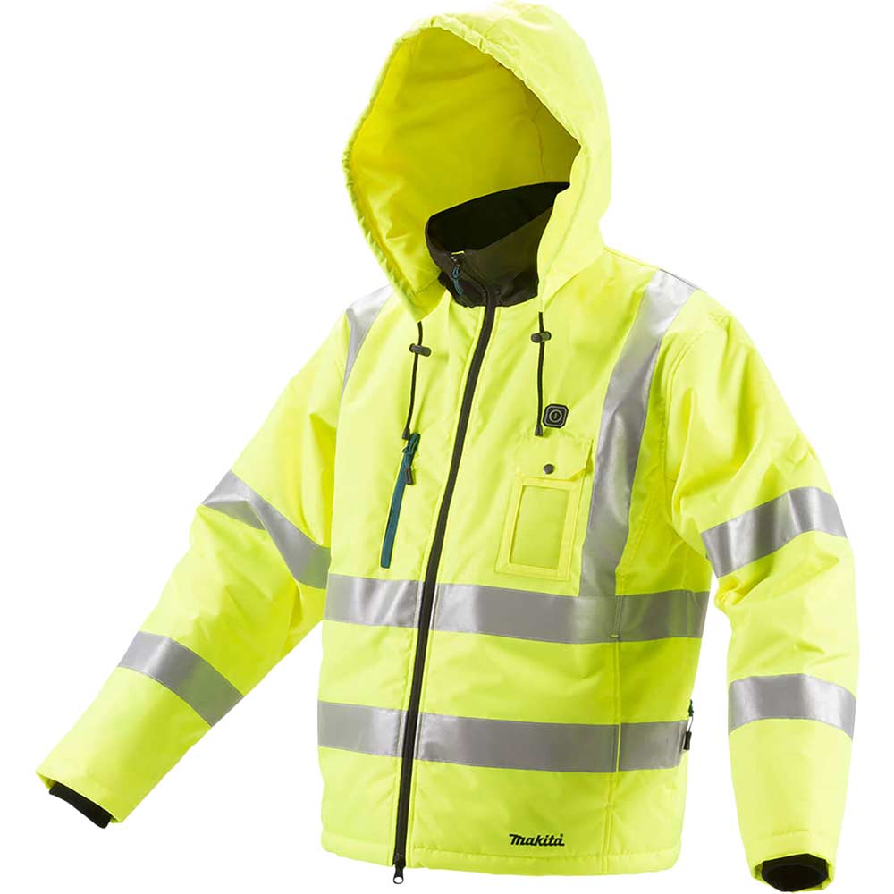 Photos - Safety Equipment Makita DCJ206Z 18v LXT Heated Hi Viz Jacket Yellow L DCJ206ZL 