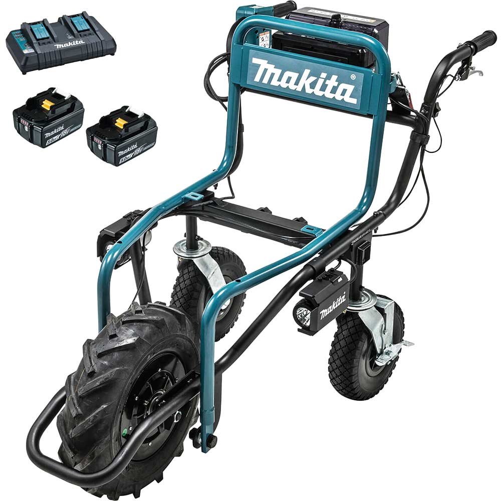 Makita Light Dcu180 18V Lxt Cordless Brushless Wheelbarrow X 5Ah Li-Ion Battery Charger Size 2