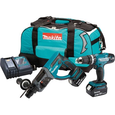 Makita DLX2025T 18v LXT Cordless SDS Plus and Combi Drill Kit