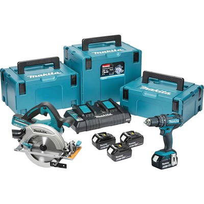 Makita DLX2140PTJ 18v LXT Cordless Circular Saw and Combi Drill Kit