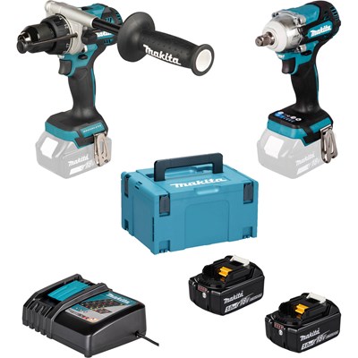 Makita DLX2590TJ 18v LXT Cordless Combi Drill and Impact Driver Kit