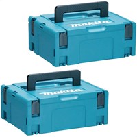 Makita 2 Piece 821550-0 Type 2 MakPac Connector Stackable Power Tool Case Set