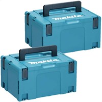 Makita 2 Piece 821551-8 Type 3 MakPac Connector Stackable Power Tool Case Set