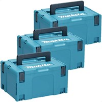 Makita 3 Piece 821551-8 Type 3 MakPac Connector Stackable Power Tool Case Set
