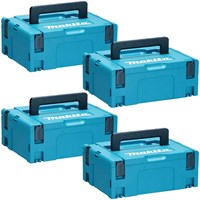 Makita 4 Piece 821550-0 Type 2 MakPac Connector Stackable Power Tool Case Set