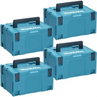 Makita 4 Piece 821551-8 Type 3 MakPac Connector Stackable Power Tool Case Set
