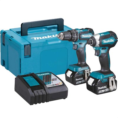 Makita DLX2283TJ 18v LXT Cordless Brushless Combi Drill and Impact Driver Kit