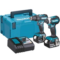 Makita DLX2283TJ 18v LXT Cordless Brushless Combi Drill and Impact Driver Kit Makita DLX2283TJ 18v LXT Cordless Brushless Combi Drill and Impact Driver Kit
