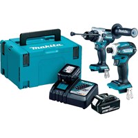 Makita DLX2455TJ 18v LXT Cordless Brushless Combi Drill and Impact Driver Kit Makita DLX2455TJ 18v LXT Cordless Brushless Combi Drill and Impact Driver Kit