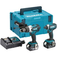 Makita DLX2145TJ 18v LXT Cordless Combi Drill and Impact Driver Kit Makita DLX2145TJ 18v LXT Cordless Combi Drill and Impact Driver Kit