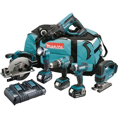 Makita DLX6068PT 18v LXT Cordless 6 Piece Power Tool Kit