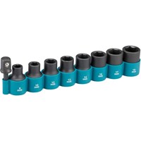 Makita 9 Piece 1/2" Drive Impact Socket Set Makita 9 Piece 1/2" Drive Impact Socket Set