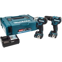 Makita CLX205AJ 12v Max CXT Cordless Brushless Combi Drill and Impact Driver Kit Makita CLX205AJ 12v Max CXT Cordless Brushless Combi Drill and Impact Driver Kit
