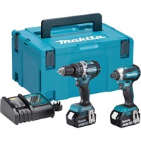 Makita DLX2180TJ 18v LXT Cordless Brushless Combi Drill and Impact Driver Kit Makita DLX2180TJ 18v LXT Cordless Brushless Combi Drill and Impact Driver Kit