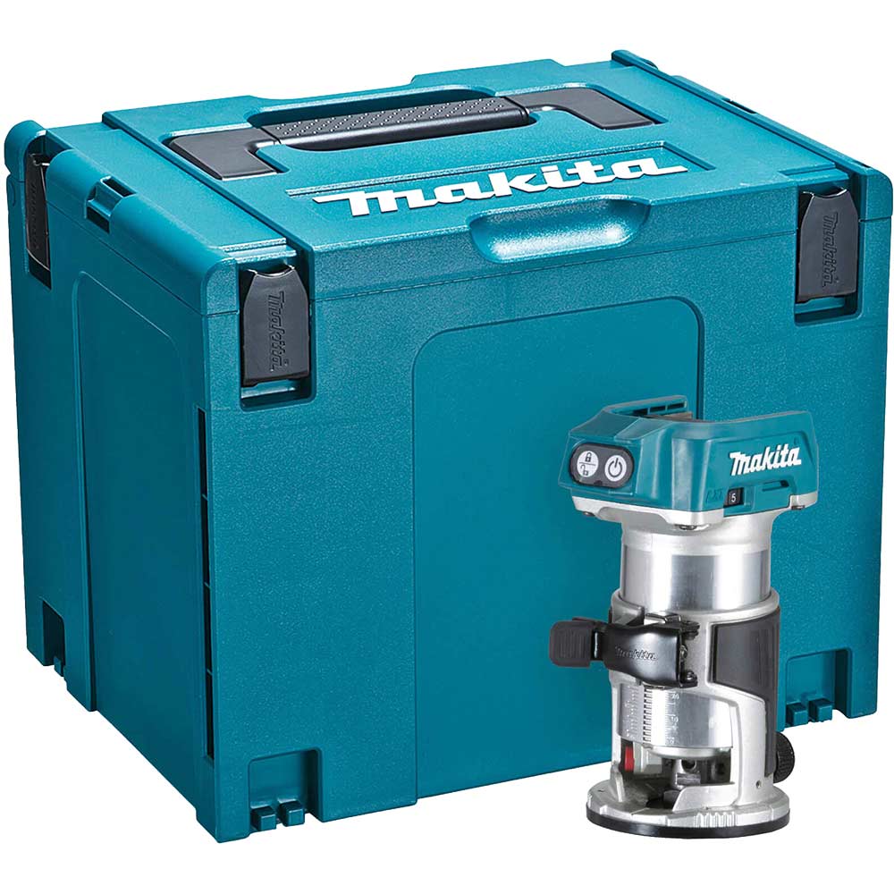 Makita Light Drt50 18V Lxt Cordless Brushless Plunge Router And Trimmer Kit 2.1Kg