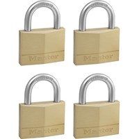Masterlock Solid Brass Padlock Pack of 4 Keyed Alike Masterlock Solid Brass Padlock Pack of 4 Keyed Alike