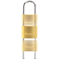 Masterlock Solid Brass Padlock and Adjustable Shackle Masterlock Solid Brass Padlock and Adjustable Shackle