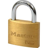 Masterlock V Line Brass Padlock Keyed Alike Masterlock V Line Brass Padlock Keyed Alike