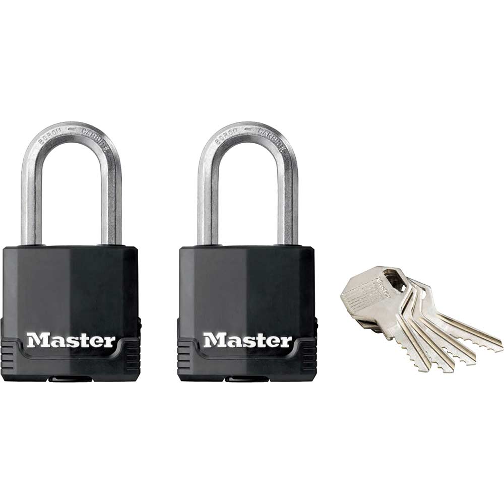 Masterlock Excell Weather Tough Padlock Pack Of Keyed Alike 48Mm Standard Size 2