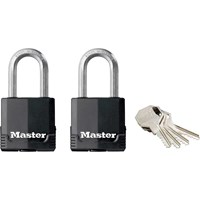Masterlock Excell Weather Tough Padlock Pack of 2 Keyed Alike