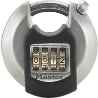 Masterlock Excell Stainless Steel Discus Combination Padlock Masterlock Excell Stainless Steel Discus Combination Padlock