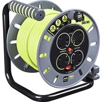 Masterplug 4 Socket PRO-XT Open Cable Extension Reel 240v