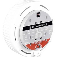 Masterplug 4 Socket Thermal Cut Out Cassette Cable Extension Reel 240v