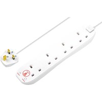 Masterplug 4 Socket Surge Protected Extension Lead 240v