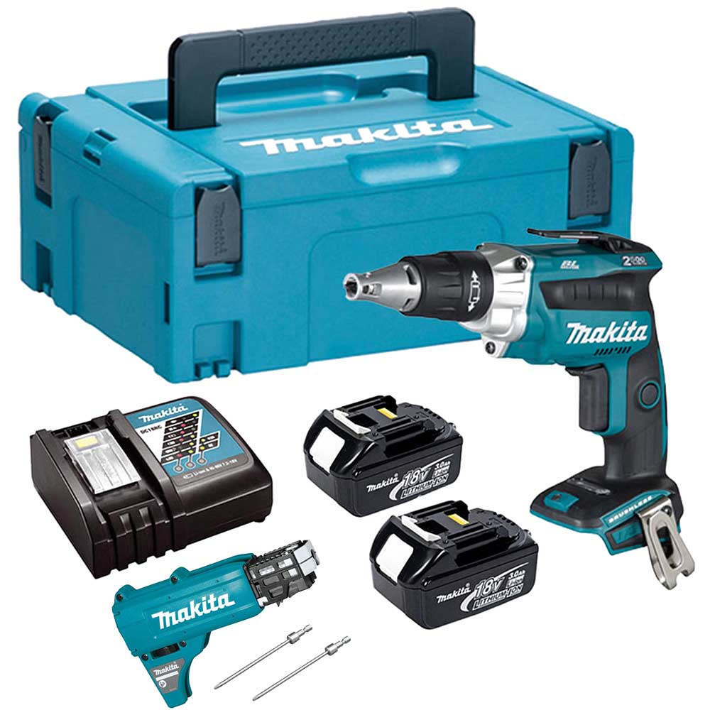 Makita Light Dfs452fjx2 18V Lxt Cordless Brushless Drywall Screwdriver Size 1