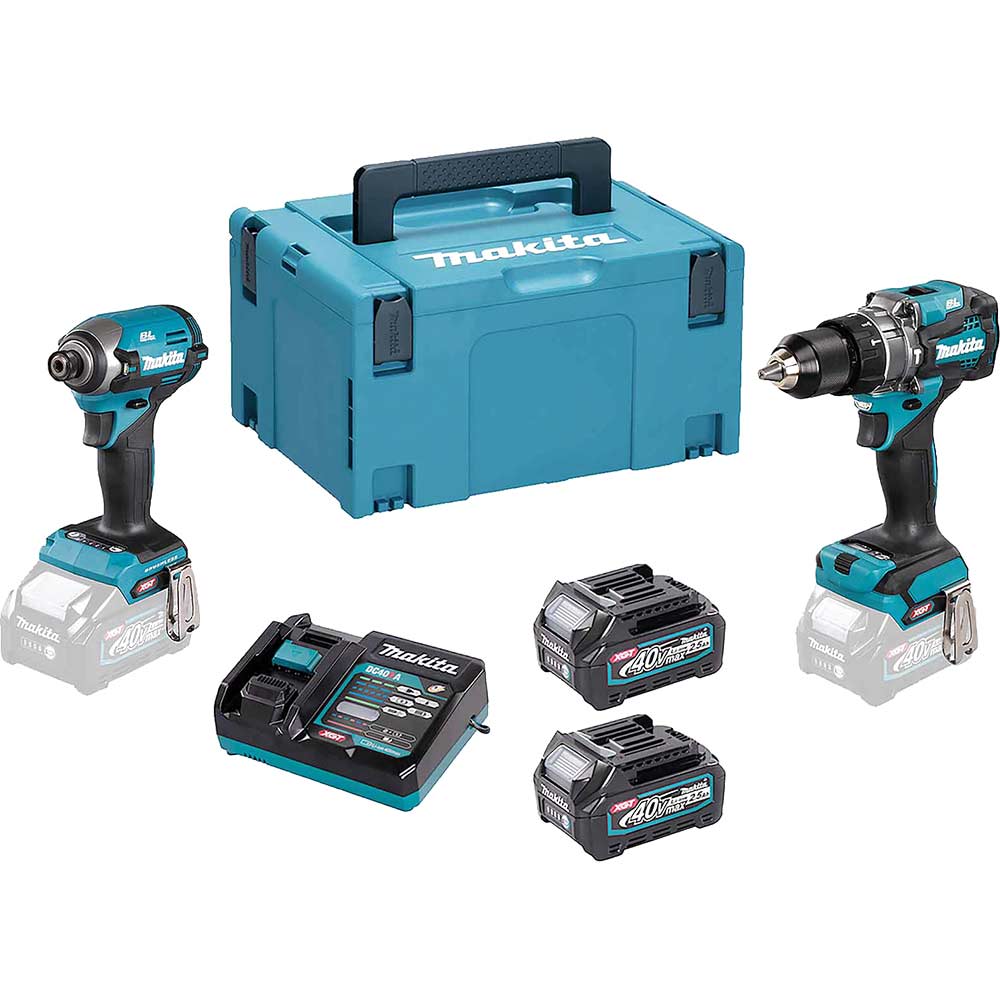 Makita Dk0176g205 40V Max Xgt Cordless Brushless Combi Drill And Impact Driver Kit Size 41