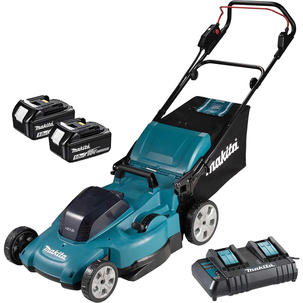 Makita Dlm538 Twin 18V Lxt Cordless Lawnmower 530Mm Size 36