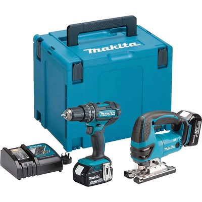Makita DLX2134TJ 18v LXT Cordless Combi Drill and Jigsaw Kit