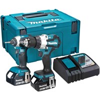 Makita DLX2507TJ 18v LXT Cordless Brushless Combi Drill and Impact Driver Kit Makita DLX2507TJ 18v LXT Cordless Brushless Combi Drill and Impact Driver Kit