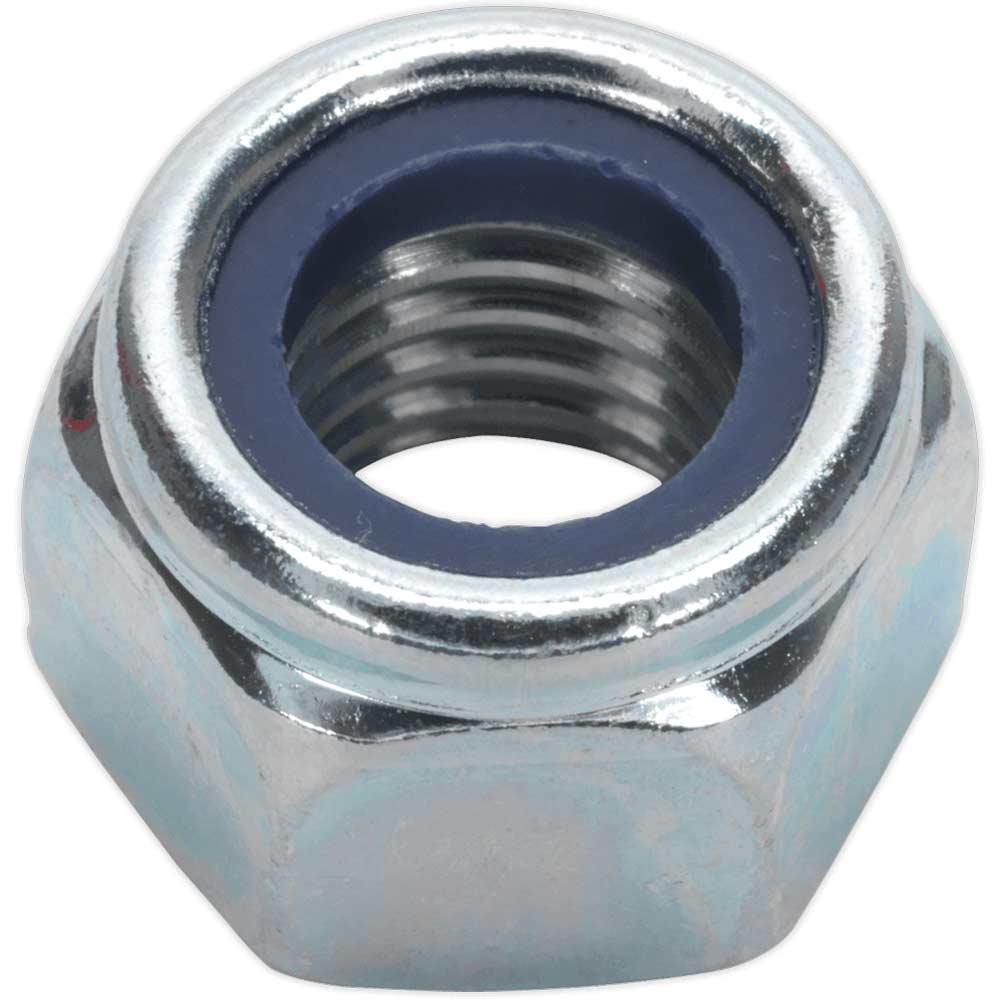 Sealey Din 982 Zinc Plated Nylon Lock Nuts Size 25