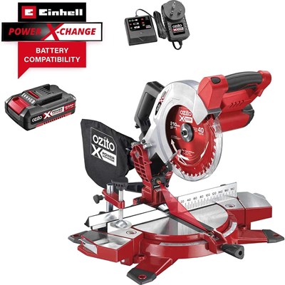 Ozito PXCMSS 18v Cordless Compound Mitre Saw 210mm