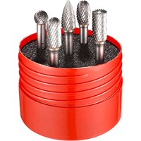 Dormer P88001 5 Piece Solid Carbide Burr Set