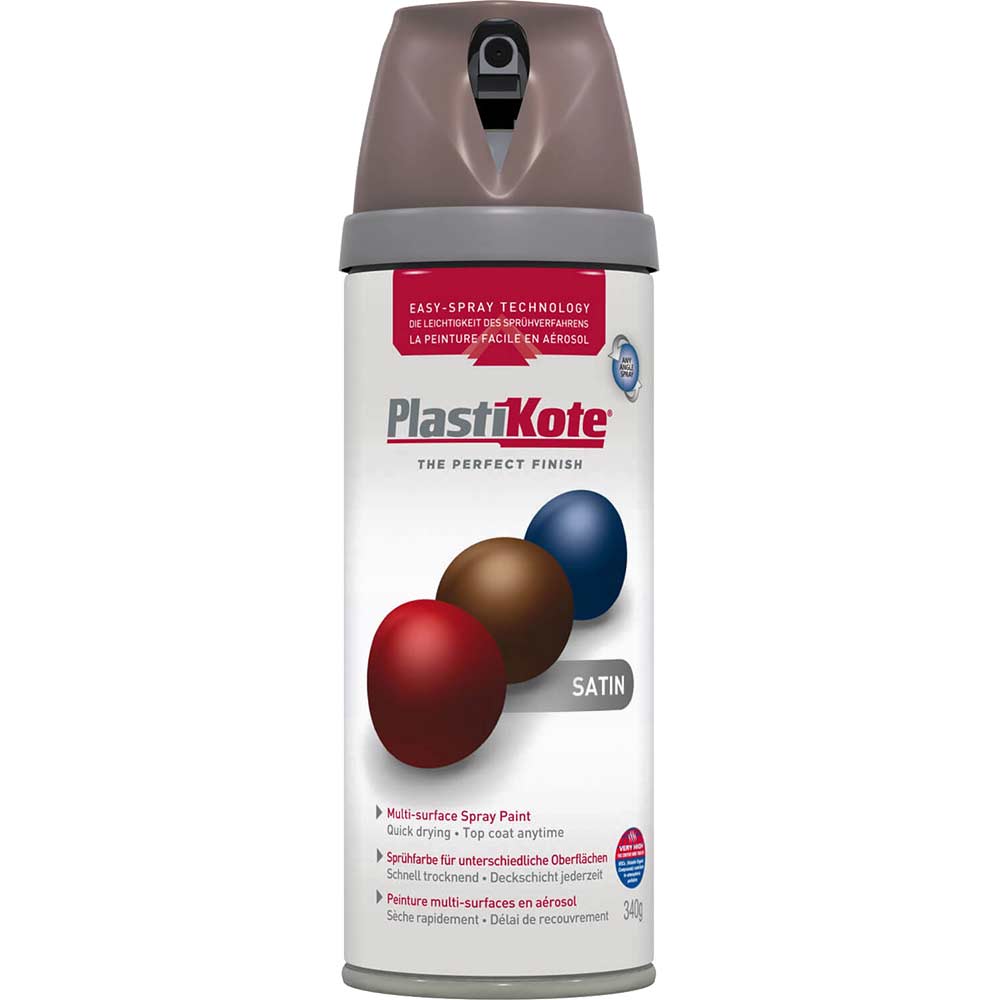 Plastikote Cappucino Premium Satin Aerosol Spray Paint Large