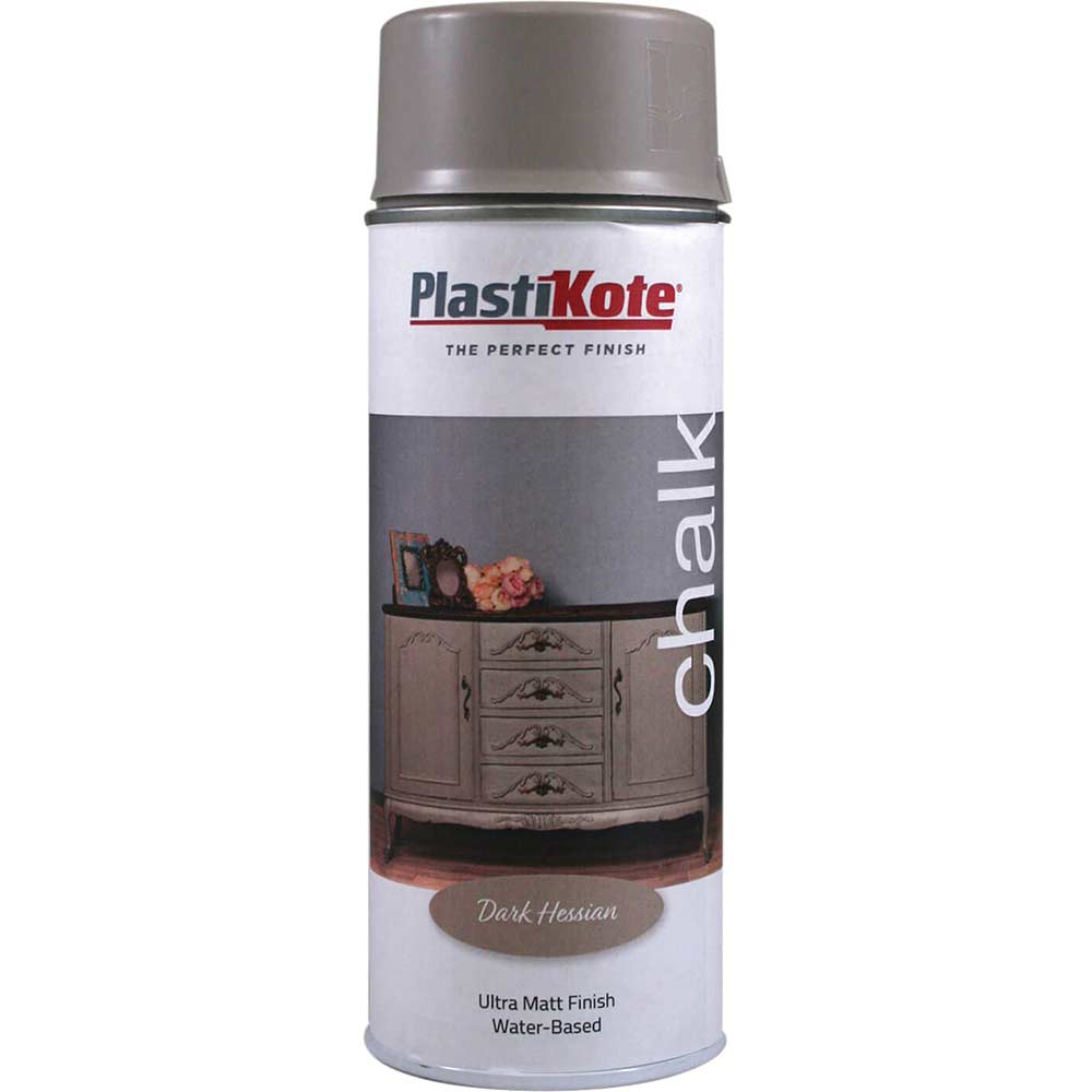 Plastikote Dark Plasti-Kote Chalk Finish Spray Paint Hessian 400Ml
