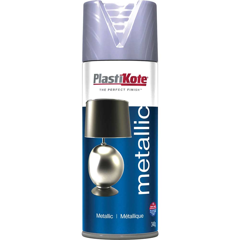 Plastikote Silver Metallic Aerosol Spray Paint 400Ml