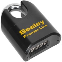 Sealey Steel Combination Padlock Shrouded Shackle Sealey Steel Combination Padlock Shrouded Shackle