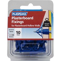 Plasplugs Heavy Duty Plasterboard Hollow Wall Fixings