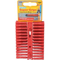 Plasplugs Regular Duty Super Grips Concrete and Brick Fixings