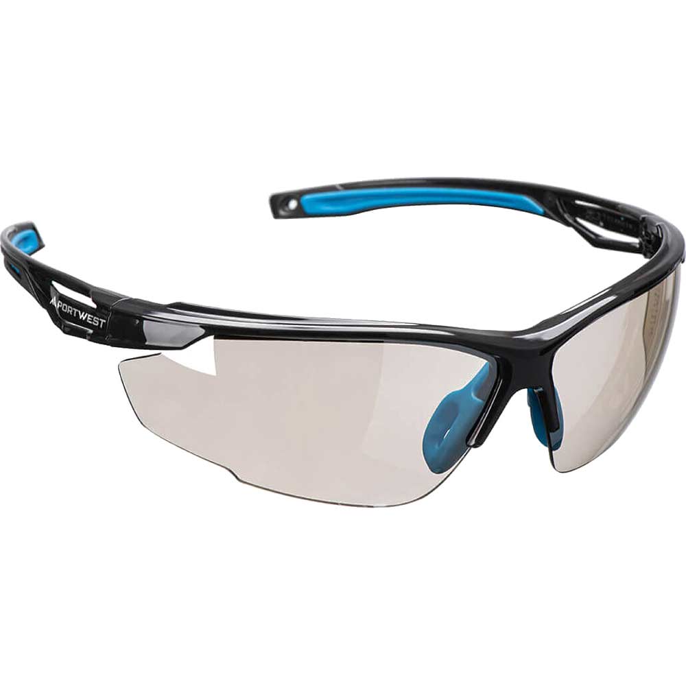 Portwest Anthracite/Black Kn Safety Glasses Mirror