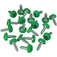 Sealey Green Plastic Enclosed Head Number Plate Screws