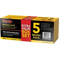 Purdy 5 Piece Monarch Elite and Pro Extra Synthetic Paint Brush Set Purdy 5 Piece Monarch Elite and Pro Extra Synthetic Paint Brush Set
