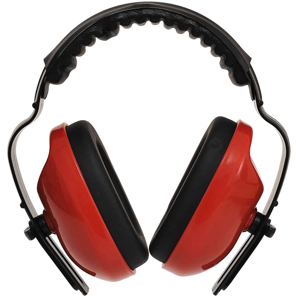 Portwest Classic Plus Padded Ear Defenders - Red, Fit R