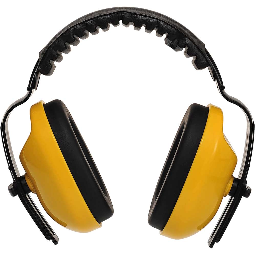 Portwest Classic Plus Padded Ear Defenders - Yellow, Fit R