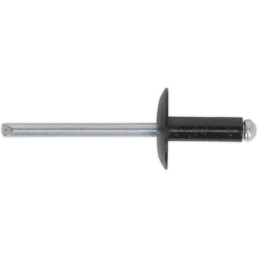 Sealey Black Flange Aluminium Rivets 4Mm 14Mm Pack Of 200 Large