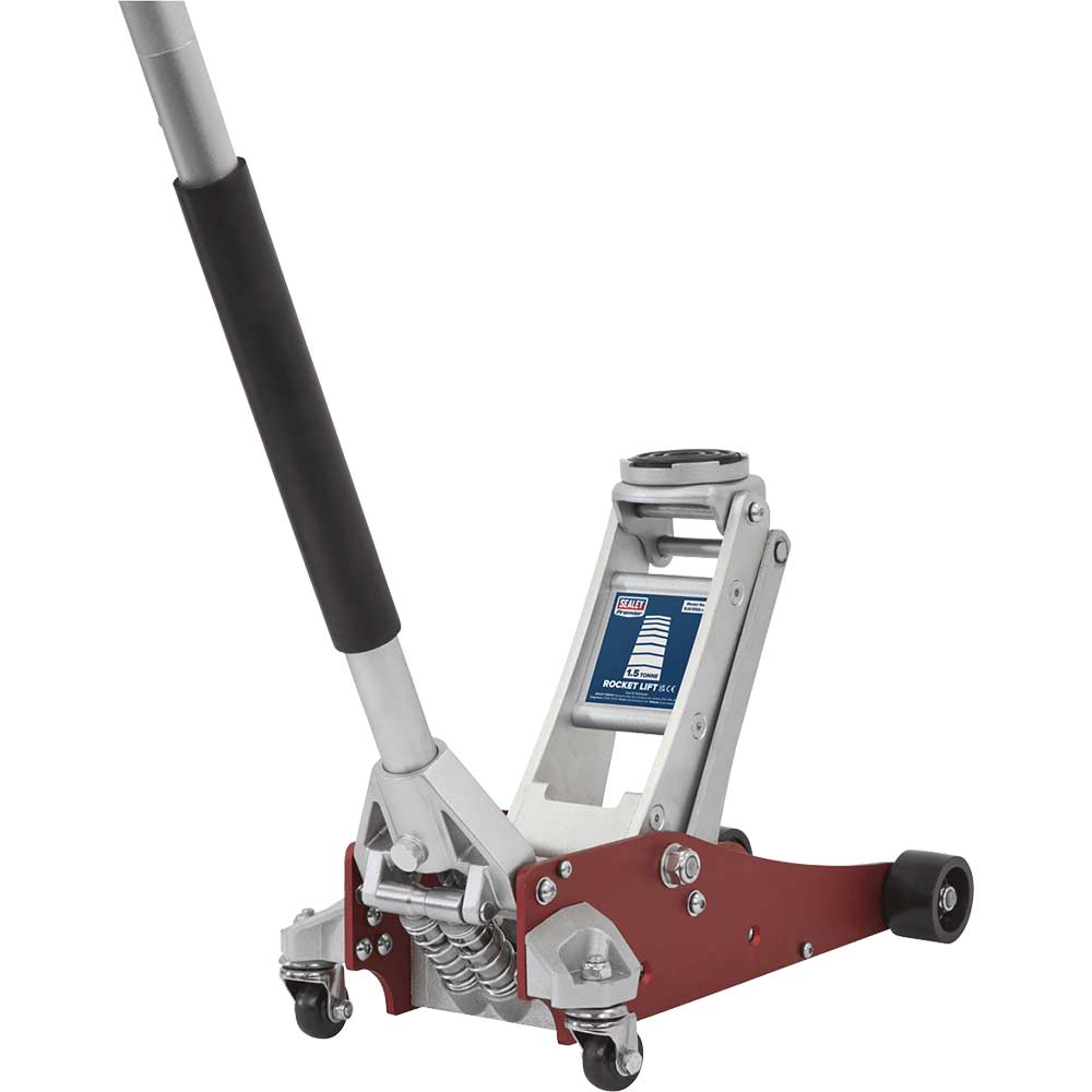 Sealey Low Entry Aluminium Rocket Lift Trolley Jack 13.5Kg